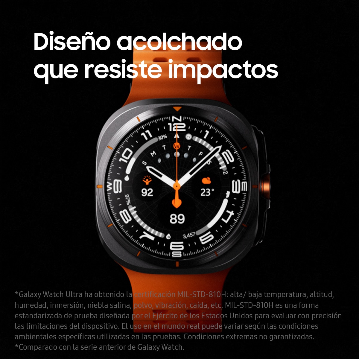 Samsung Galaxy Watch Ultra con caja Titanio y correa gris oscuro LTE Smartwatch Titanio-7