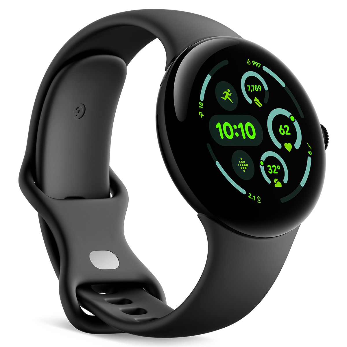 Imagen 0 de Google Pixel Watch 3 45mm, Caja de aluminio color negro mate y correa deportiva color obsidiana, Wi-Fi Smartwatch