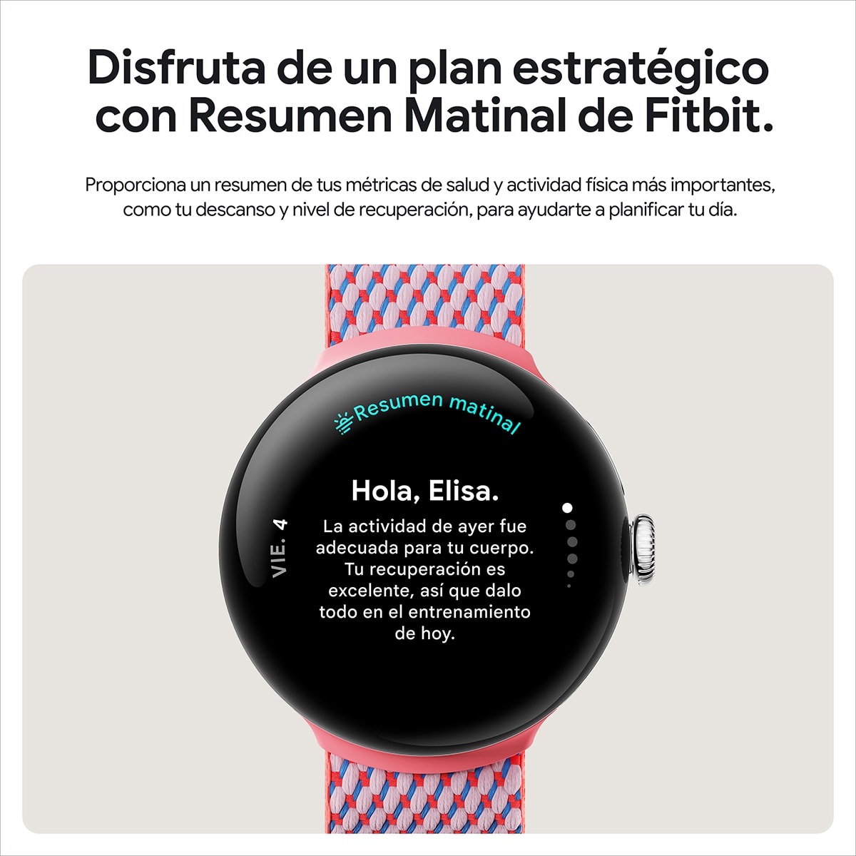 Google Pixel Watch 3 41mm, Caja de aluminio color negro mate y correa deportiva color obsidiana, Wi-Fi Smartwatch Negro-10