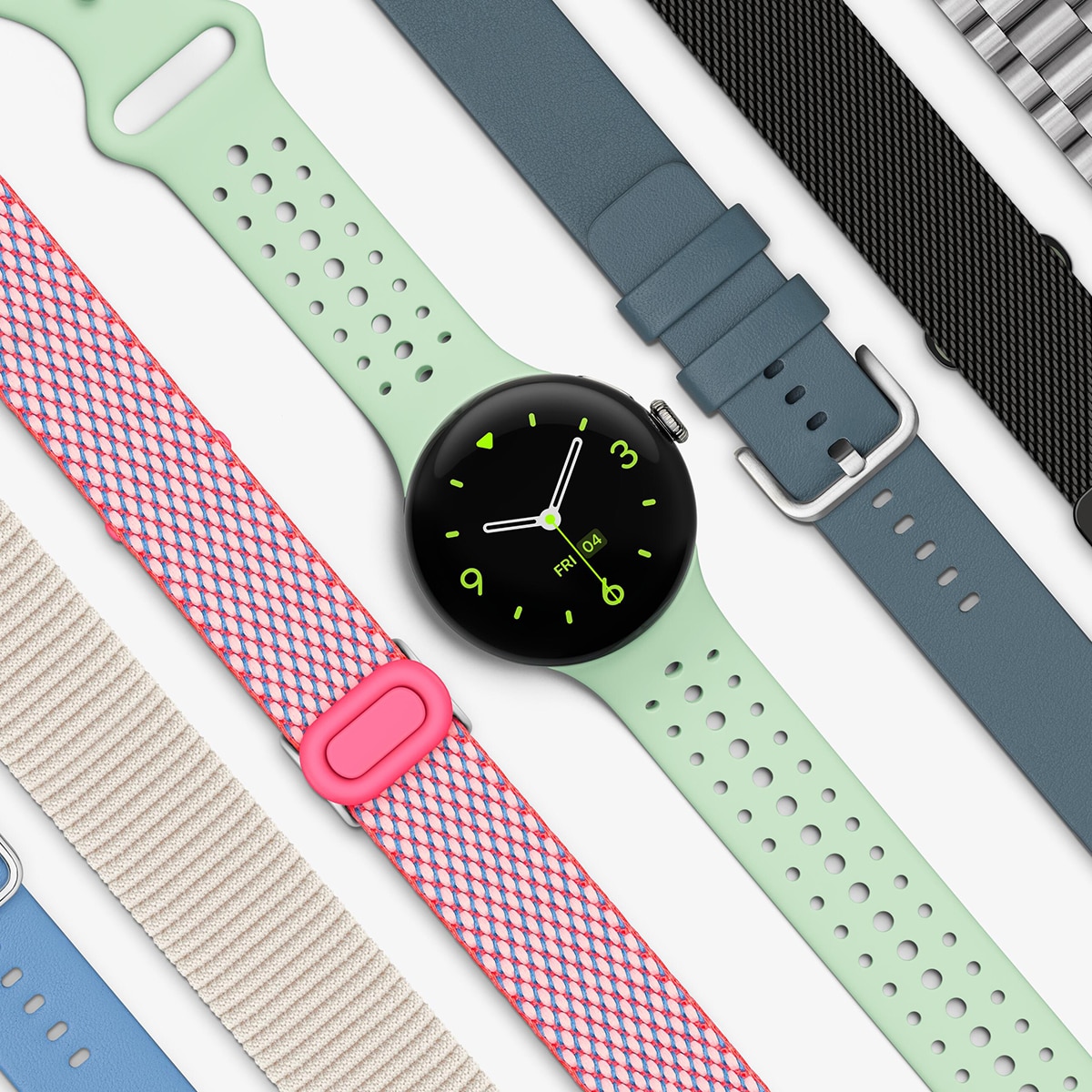 Google Pixel Watch 3 41mm, Caja de aluminio color negro mate y correa deportiva color obsidiana, Wi-Fi Smartwatch Negro-16
