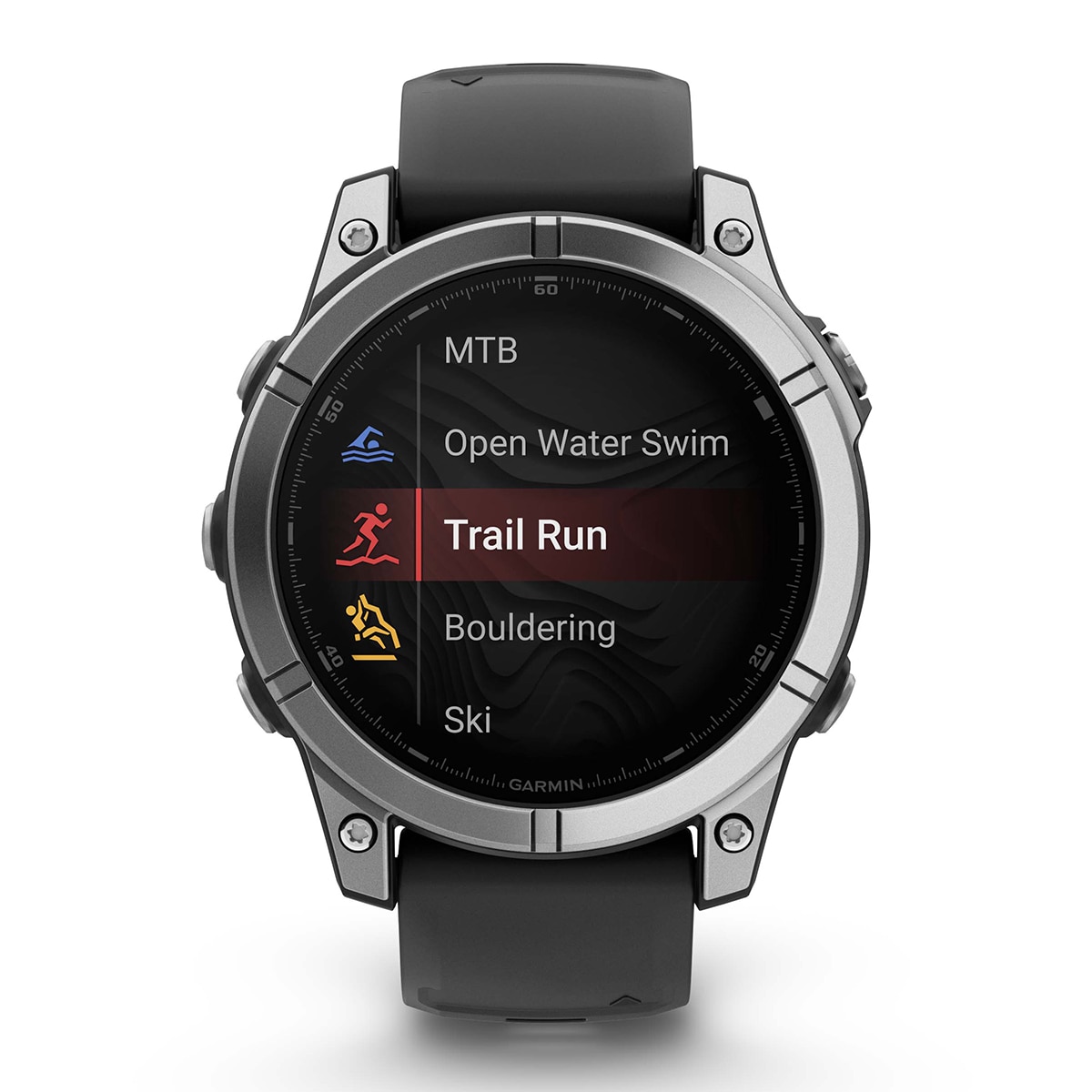Garmin Fenix E Acero Plata con correa de silicona negra Smartwatch Plata-3