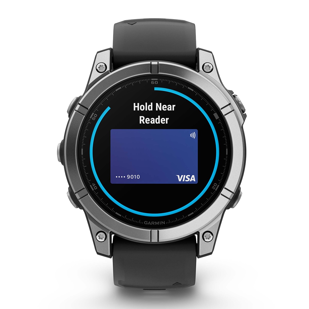 Garmin Fenix E Acero Plata con correa de silicona negra Smartwatch Plata-6