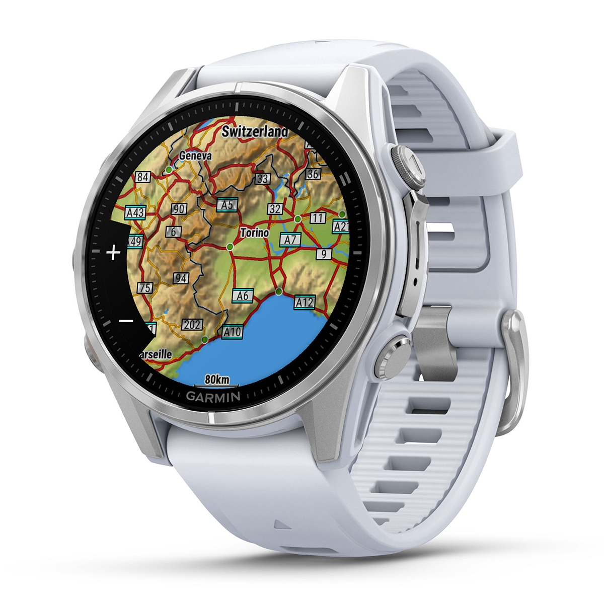 Garmin Fenix 8 43 mm Acero Blanco con correa de Silicona Blanca Blanco-6