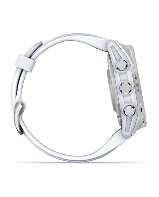 Garmin Fenix 8 43 mm Acero Blanco con correa de Silicona Blanca Blanco-8