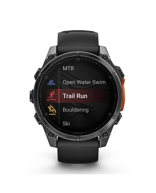 Garmin Fenix 8 47 mm Acero Negro con correa de Silicona Negra Negro-3