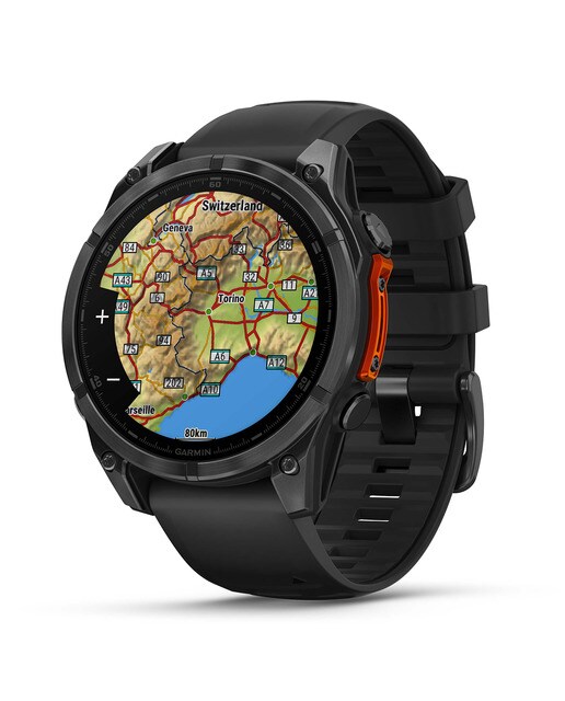 Garmin Fenix 8 47 mm Acero Negro con correa de Silicona Negra Negro-4