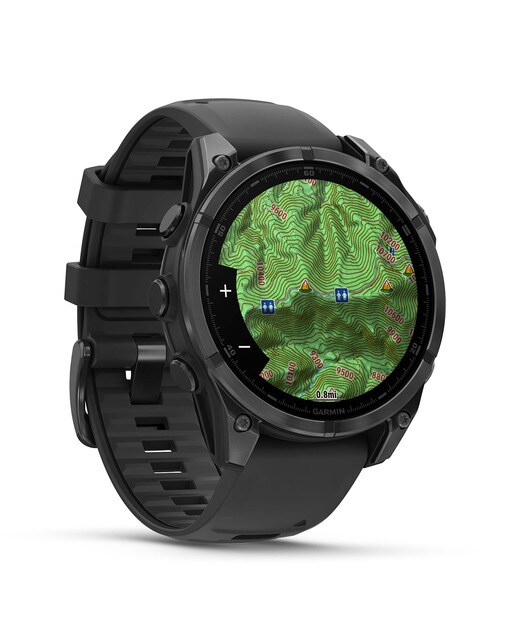 Garmin Fenix 8 47 mm Acero Negro con correa de Silicona Negra Negro-5