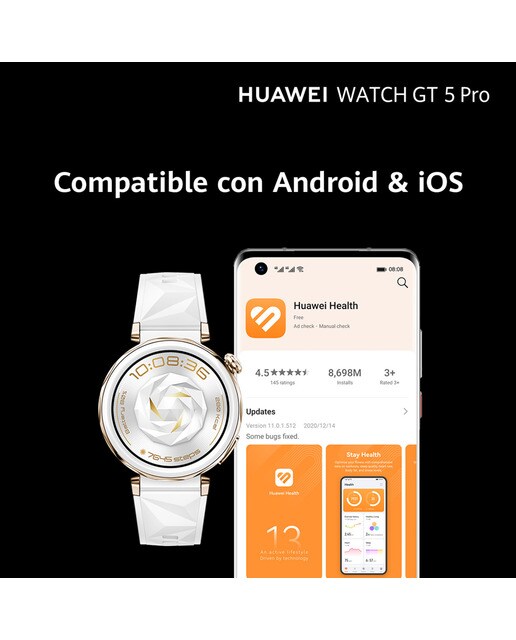 SmartWatch Huawei GT 5 Pro 42mm - Branco Branco-13