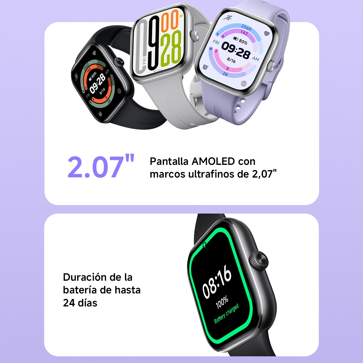 SmartWatch Xiaomi Redmi Watch 5 - Cinzento Cinzento Prateado-13