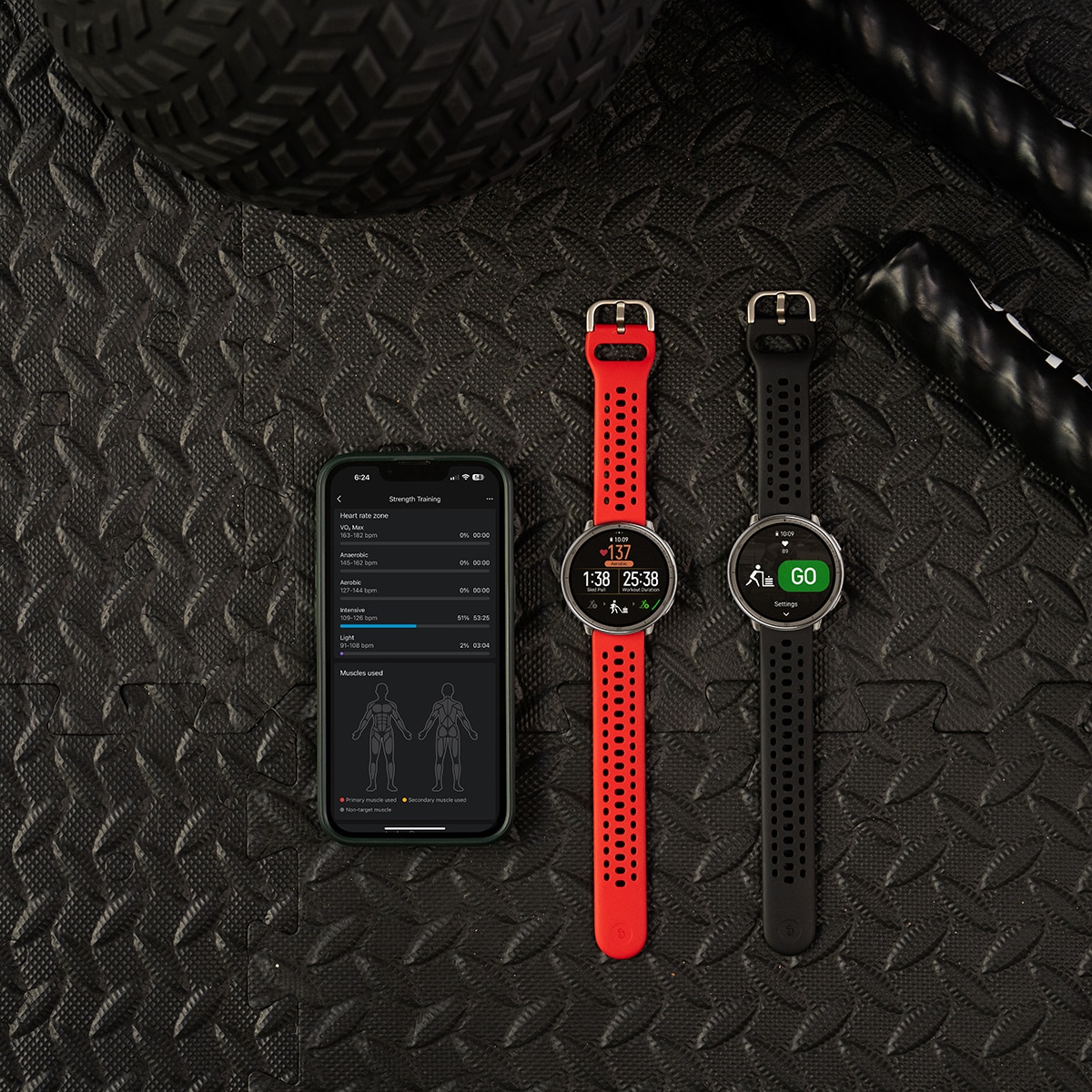 Amazfit Active 2 con correa deportiva de silicona roja Smartwatch con Modo Carrera Hyrox Rojo-22