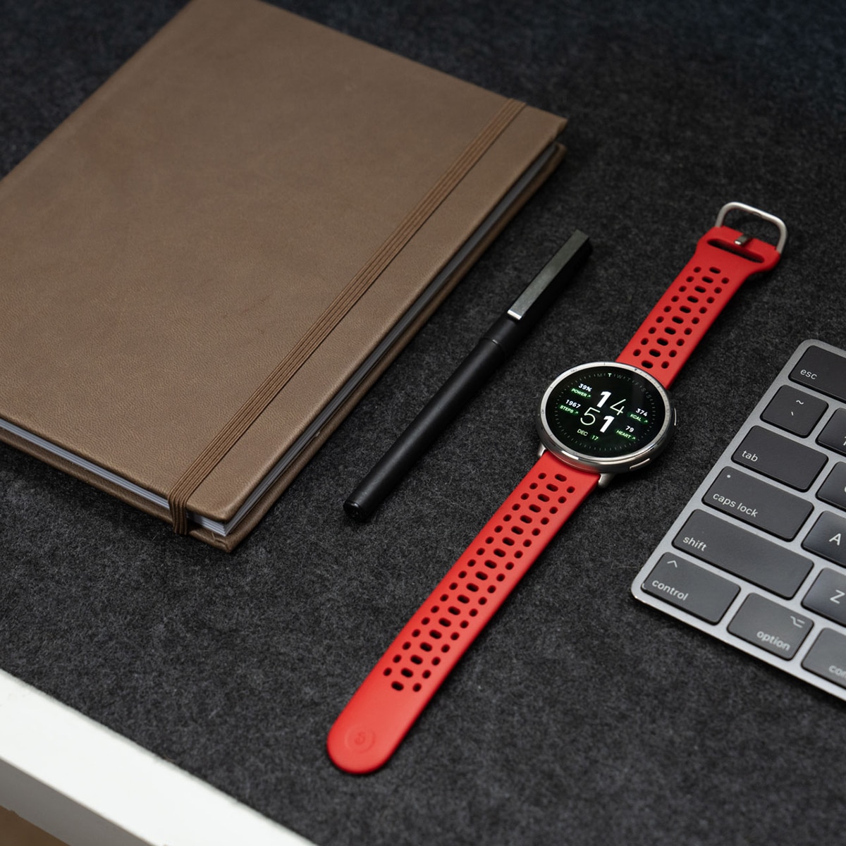 Amazfit Active 2 con correa deportiva de silicona roja Smartwatch con Modo Carrera Hyrox Rojo-24