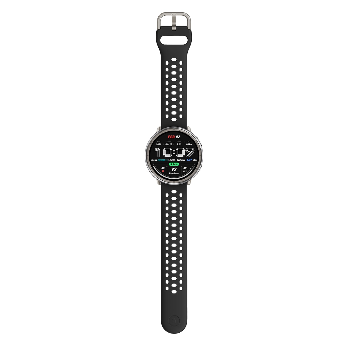 Amazfit Active 2 con correa deportiva de silicona negra Smartwatch con Modo Carrera Hyrox Negro-5