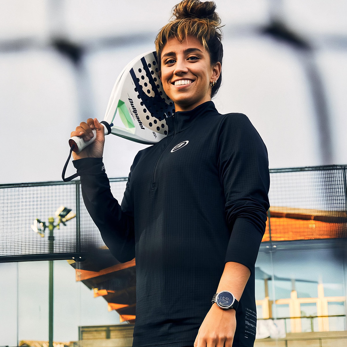 Amazfit Active 2 con correa deportiva de silicona negra Smartwatch con Modo Carrera Hyrox Negro-15