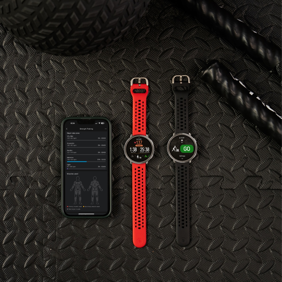 Amazfit Active 2 con correa deportiva de silicona negra Smartwatch con Modo Carrera Hyrox Negro-17