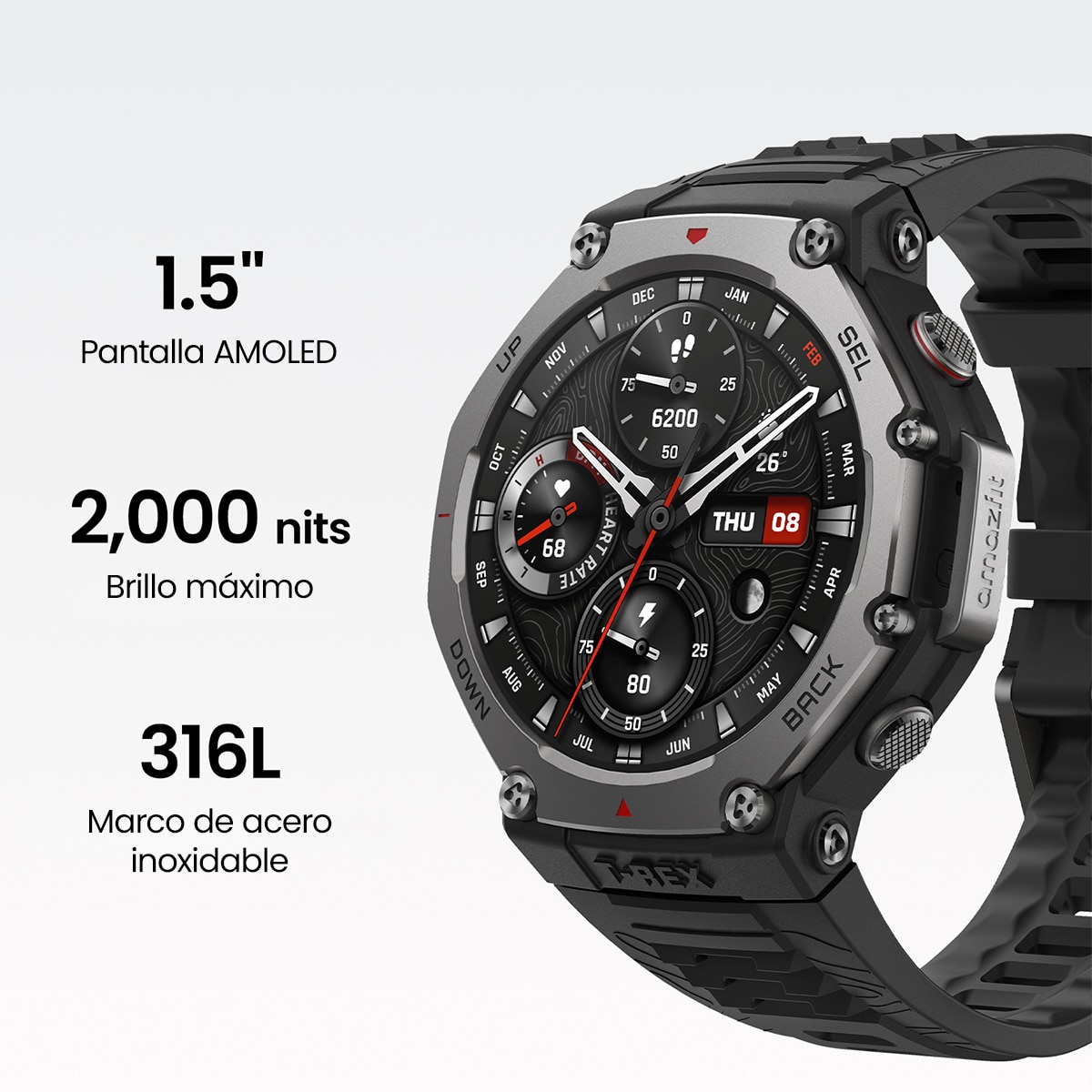 Amazfit T-Rex 3 Lava Smartwatch con modo HYROX Lava-8