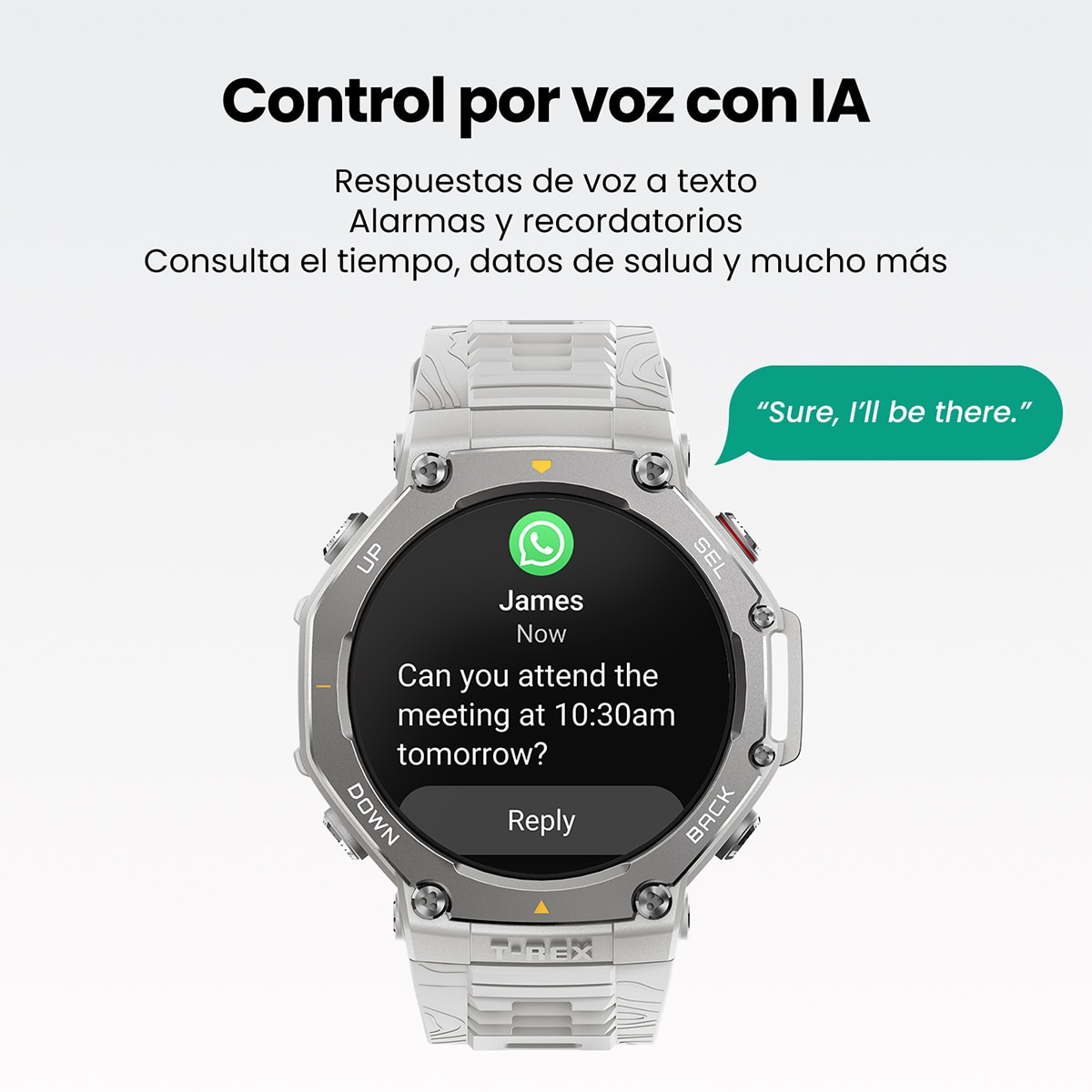 Amazfit T-Rex 3 Haze Gray Smartwatch con Modo Carrera Hyrox Gris claro-5