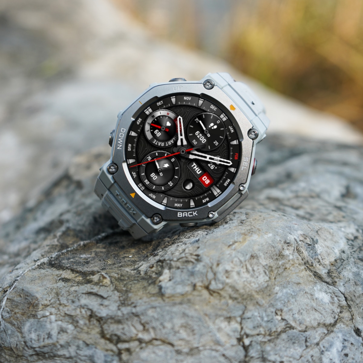 Amazfit T-Rex 3 Haze Gray Smartwatch con Modo Carrera Hyrox Gris claro-7