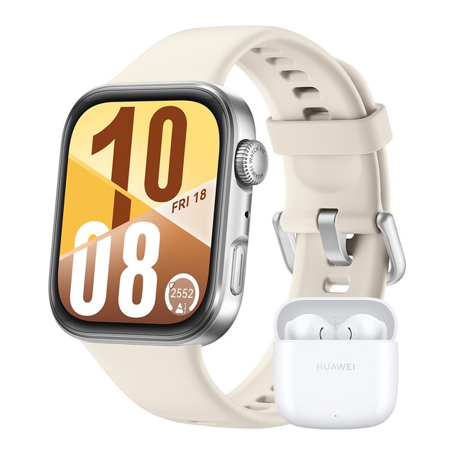 Huawei Watch Fit 4 Blanco Smartwatch + Auriculares Huawei Watch FreeBuds SE 2 blancos