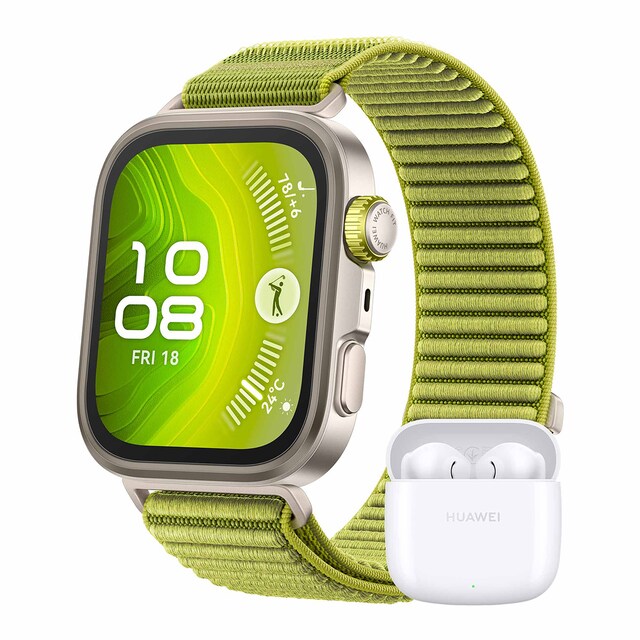 Huawei Watch Fit 4 Pro Verde Smartwatch + Auriculares Huawei Watch FreeBuds SE 2 blancos