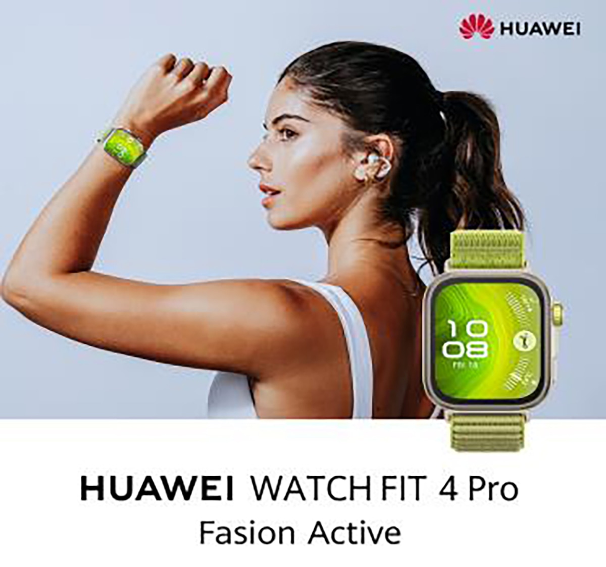 Huawei Watch Fit 4 Pro Verde Smartwatch + Auriculares Huawei Watch FreeBuds SE 2 blancos Titanio-6