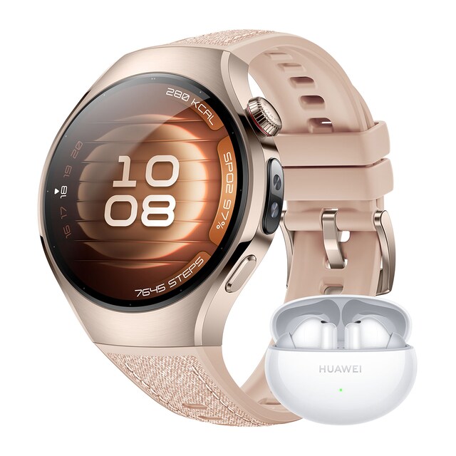 Huawei Watch 5 42mm Beige Smartwatch + Auriculares Huawei FreeBuds 6i blancos