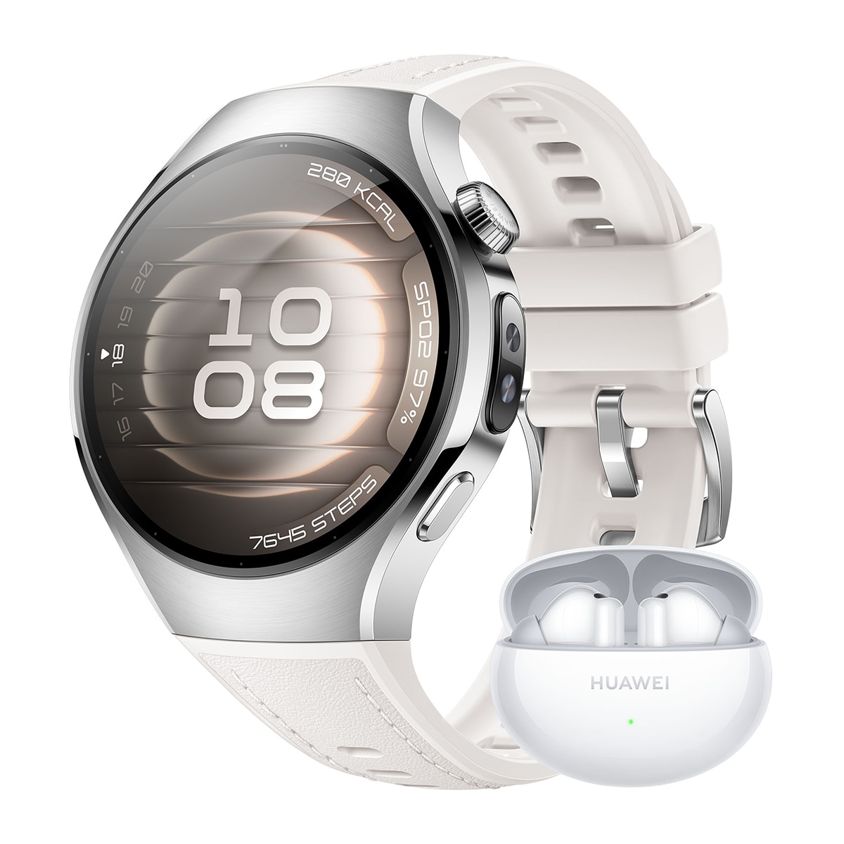 Huawei Watch 5 42mm Blanco Smartwatch + Auriculares Huawei FreeBuds 6i blancos Blanco-1