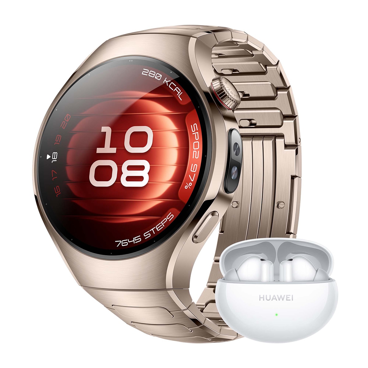 Imagen 0 de Huawei Watch 5 42mm Titanio Smartwatch + Auriculares Huawei FreeBuds 6i blancos