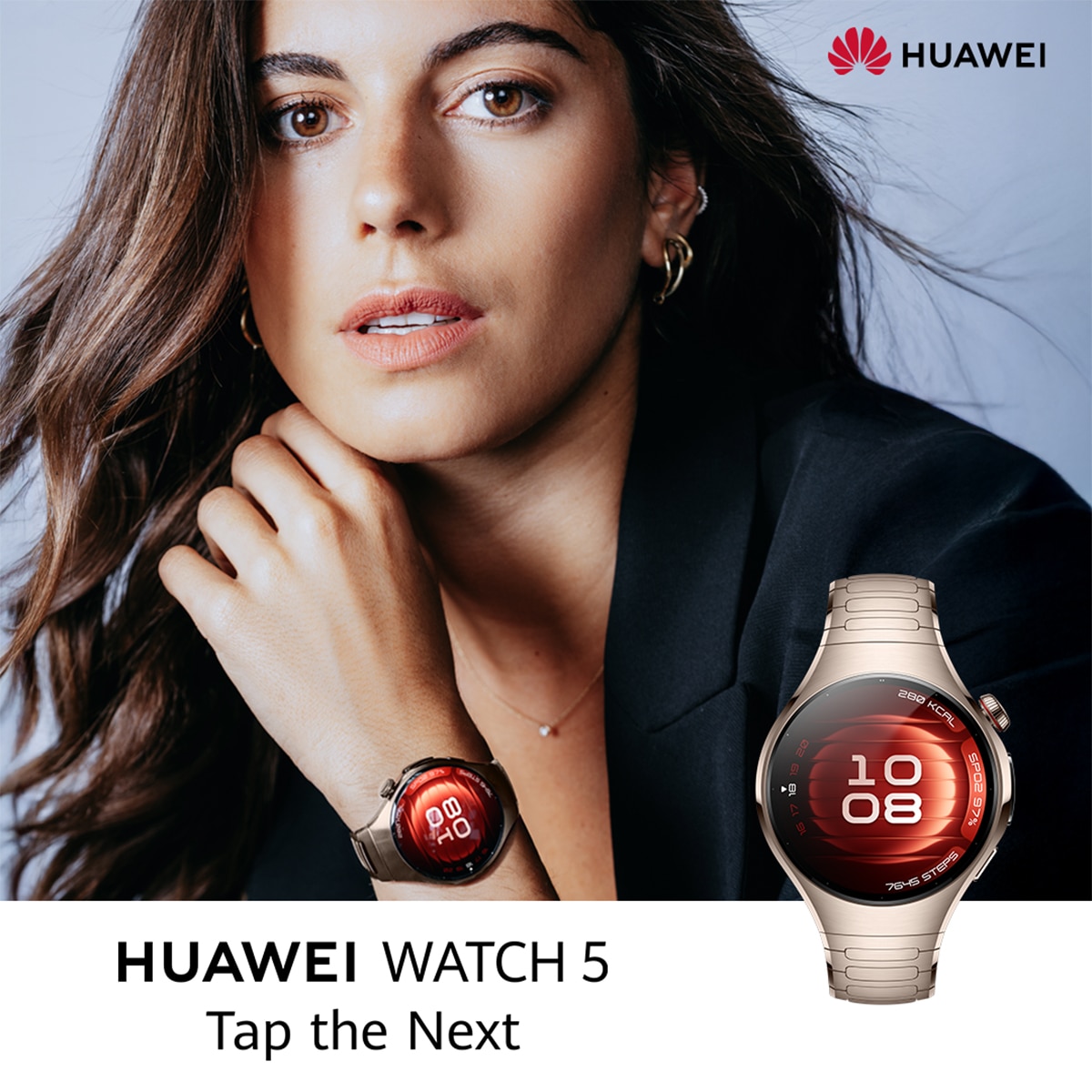 Huawei Watch 5 42mm Titanio Smartwatch + Auriculares Huawei FreeBuds 6i blancos Titanio-7