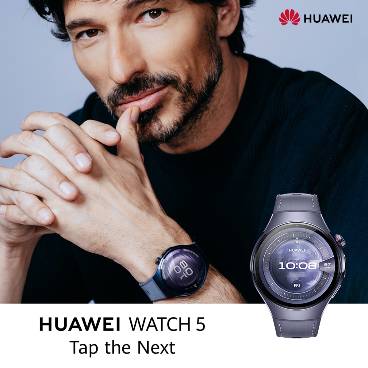 Huawei Watch 5 46 mm Morado Smartwatch + Auriculares Huawei FreeBuds 6i blancos Gris / Morado-14