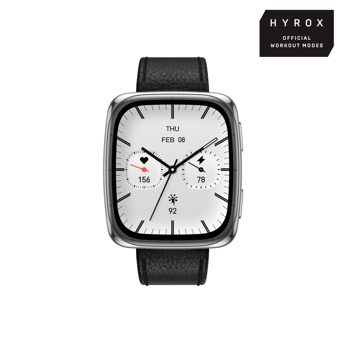 Amazfit Active 2 Square negro Smartwatch con Modo Carrera Hyrox Negro-2