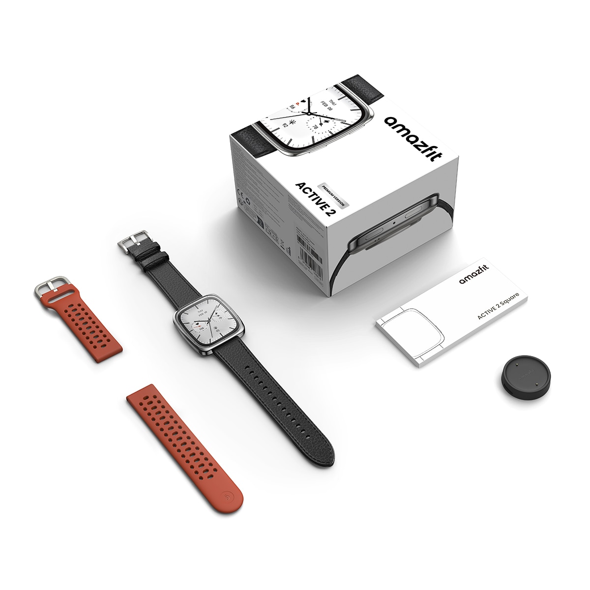 Amazfit Active 2 Square negro Smartwatch con Modo Carrera Hyrox Negro-3
