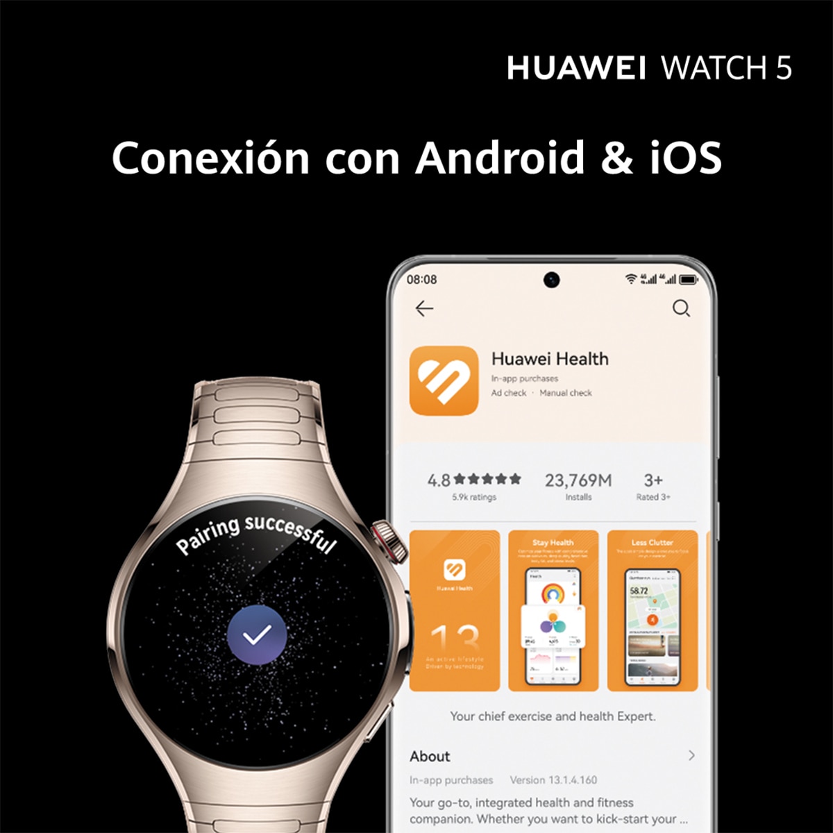 Huawei Watch 5 42mm Smartwatch - Blanco Blanco-13