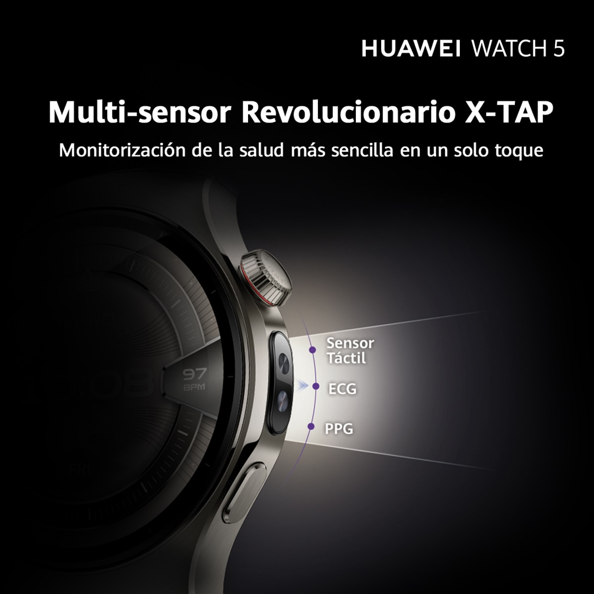 Huawei Watch 5 46 mm Morado Smartwatch Gris / Morado-9