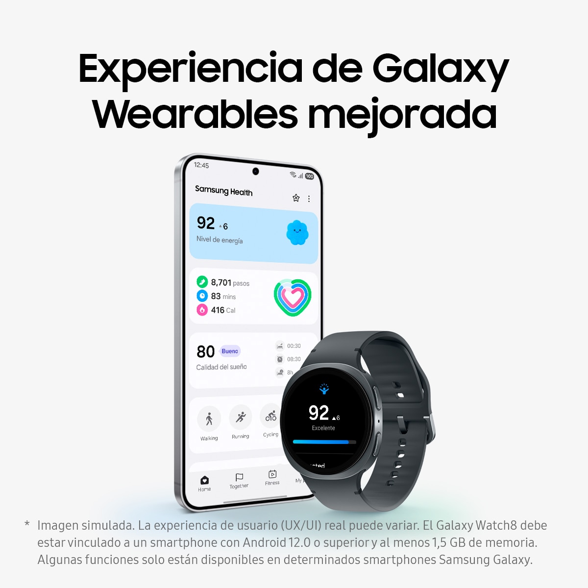 Samsung Galaxy Watch8 40mm Gris oscuro Bluetooth Smartwatch Gris oscuro-12