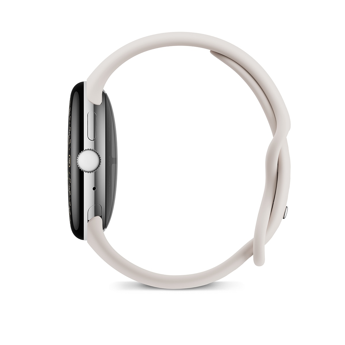 Google Pixel Watch 4 45mm, Caja de aluminio color plata pulida y correa deportiva en Porcelana, Wi-Fi Smartwatch Plata Plata-5