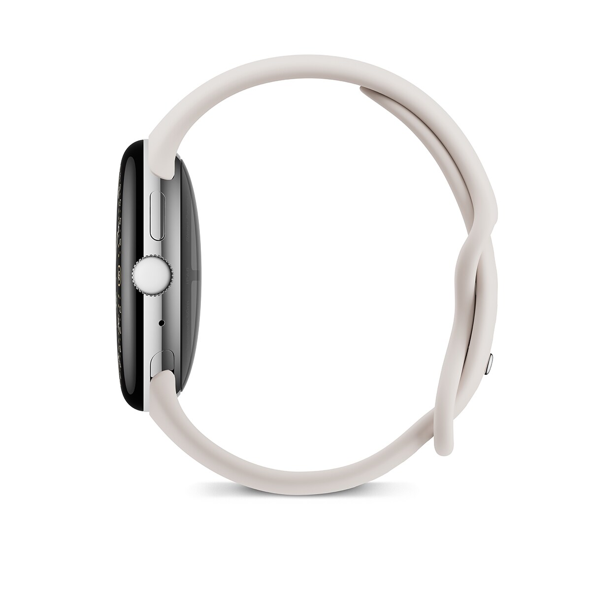 Google Pixel Watch 4 45mm, Caja de aluminio color plata pulida y correa deportiva en Porcelana, Wi-Fi Smartwatch Plata-5