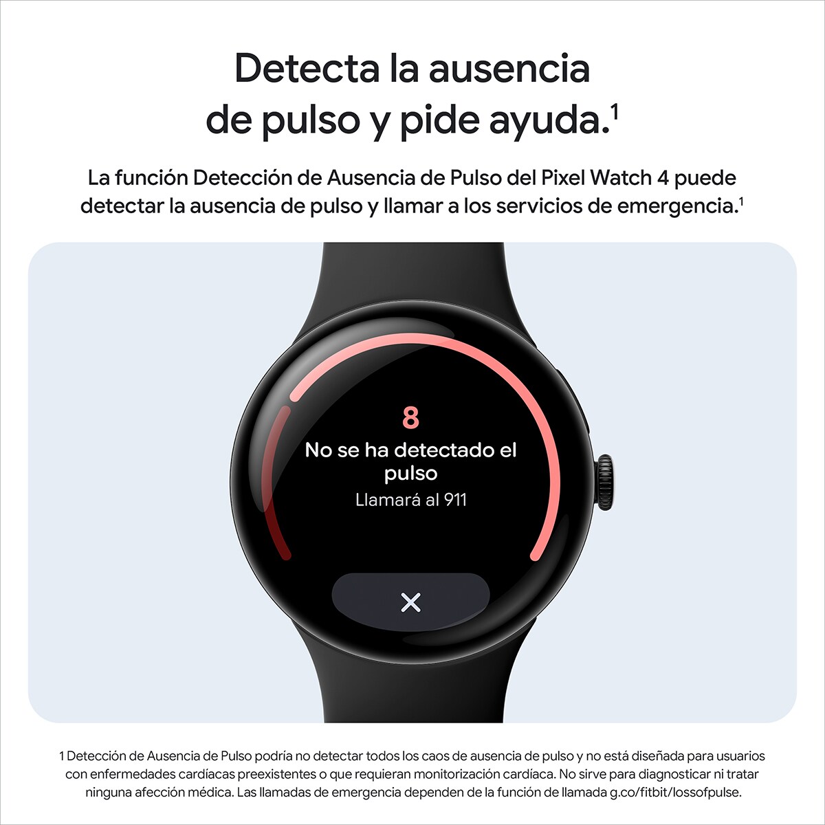 Google Pixel Watch 4 41mm, Caja de aluminio color plata pulida y correa deportiva en porcelana, Wi-Fi Smartwatch Plata-14