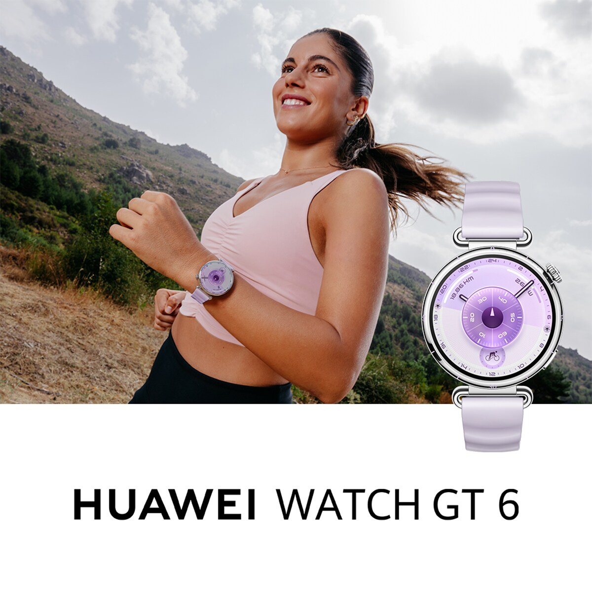Huawei Watch GT 41mm correa caucho púrpura Smartwatch · Huawei