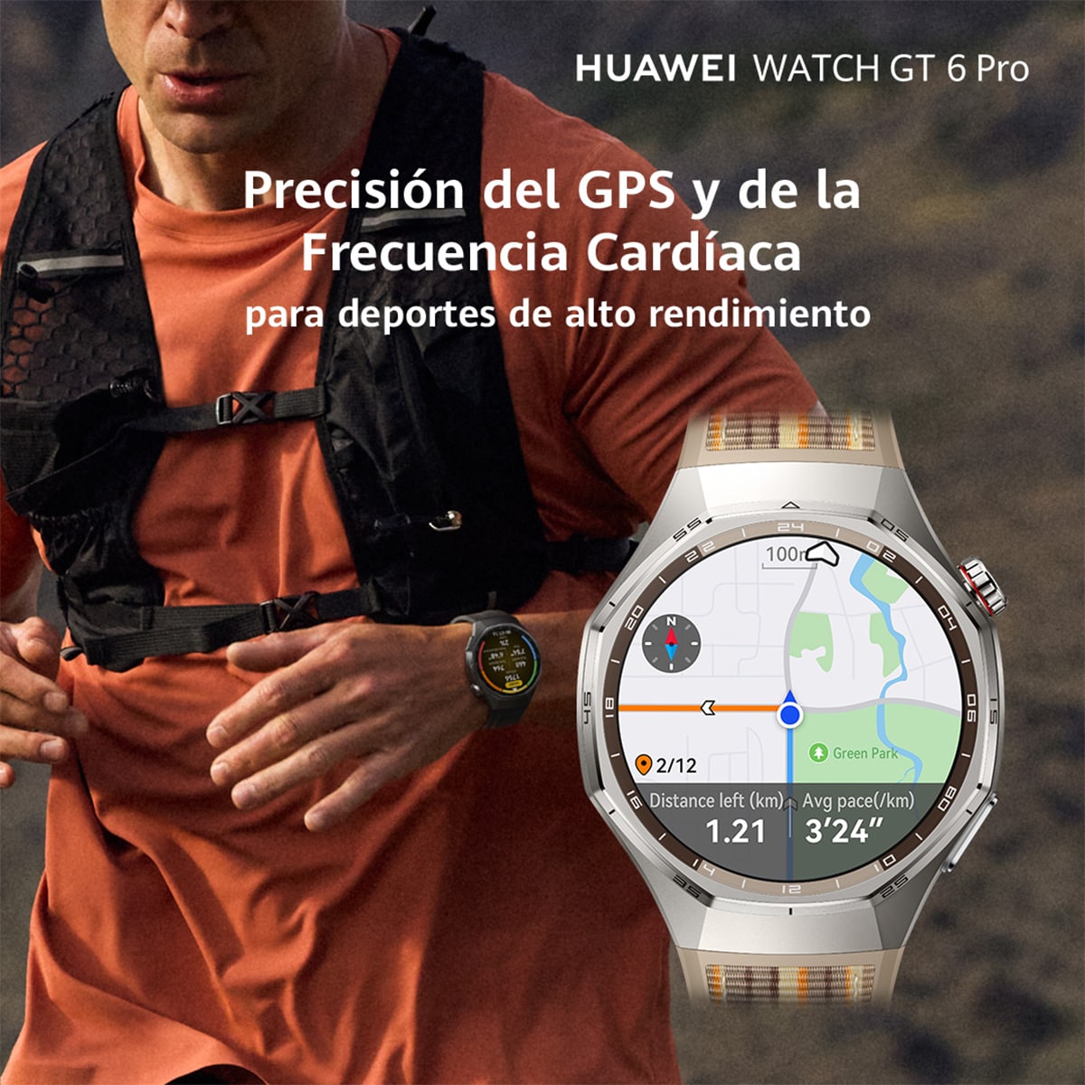 Huawei Watch GT 6 Pro 46mm correa caucho negra Smartwatch Negro-8