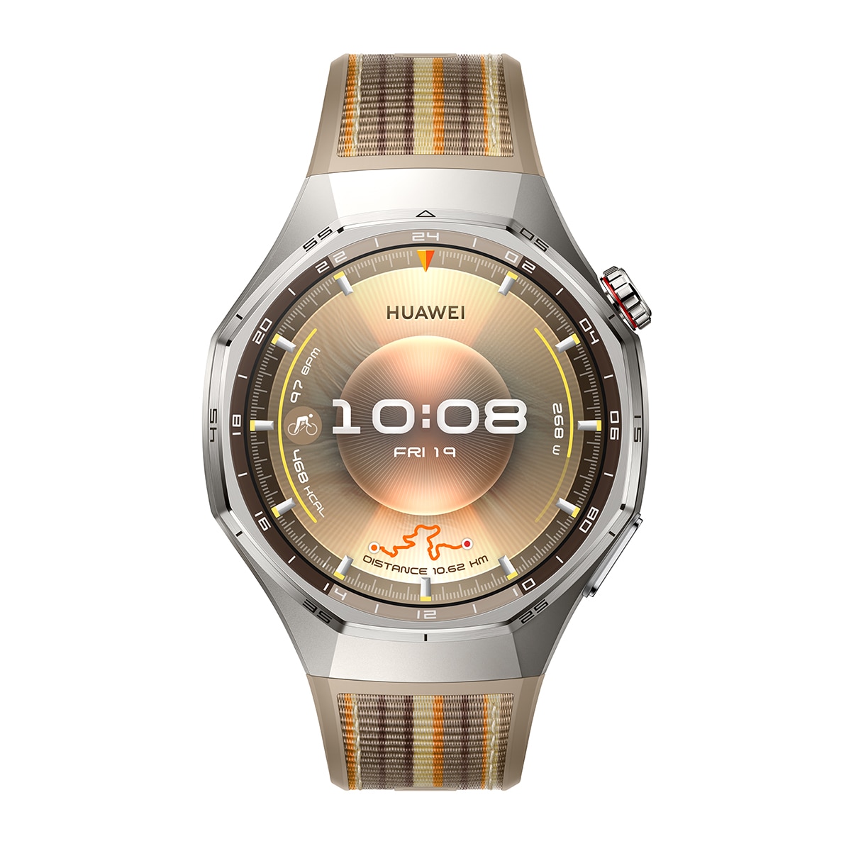 Huawei Watch GT 6 Pro 46mm correa tejido marrón Smartwatch Marrón-3