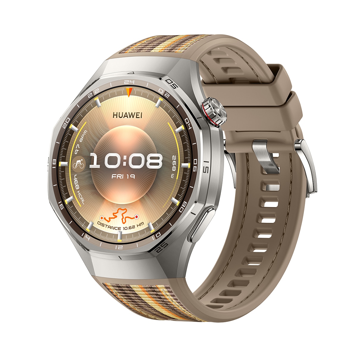 Huawei Watch GT 6 Pro 46mm correa tejido marrón Smartwatch Marrón-4