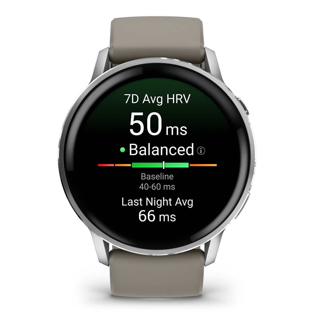Garmin Venu 4 (45mm) Bisel plateado con correa de silicona gris Smartwatch Plateado-2