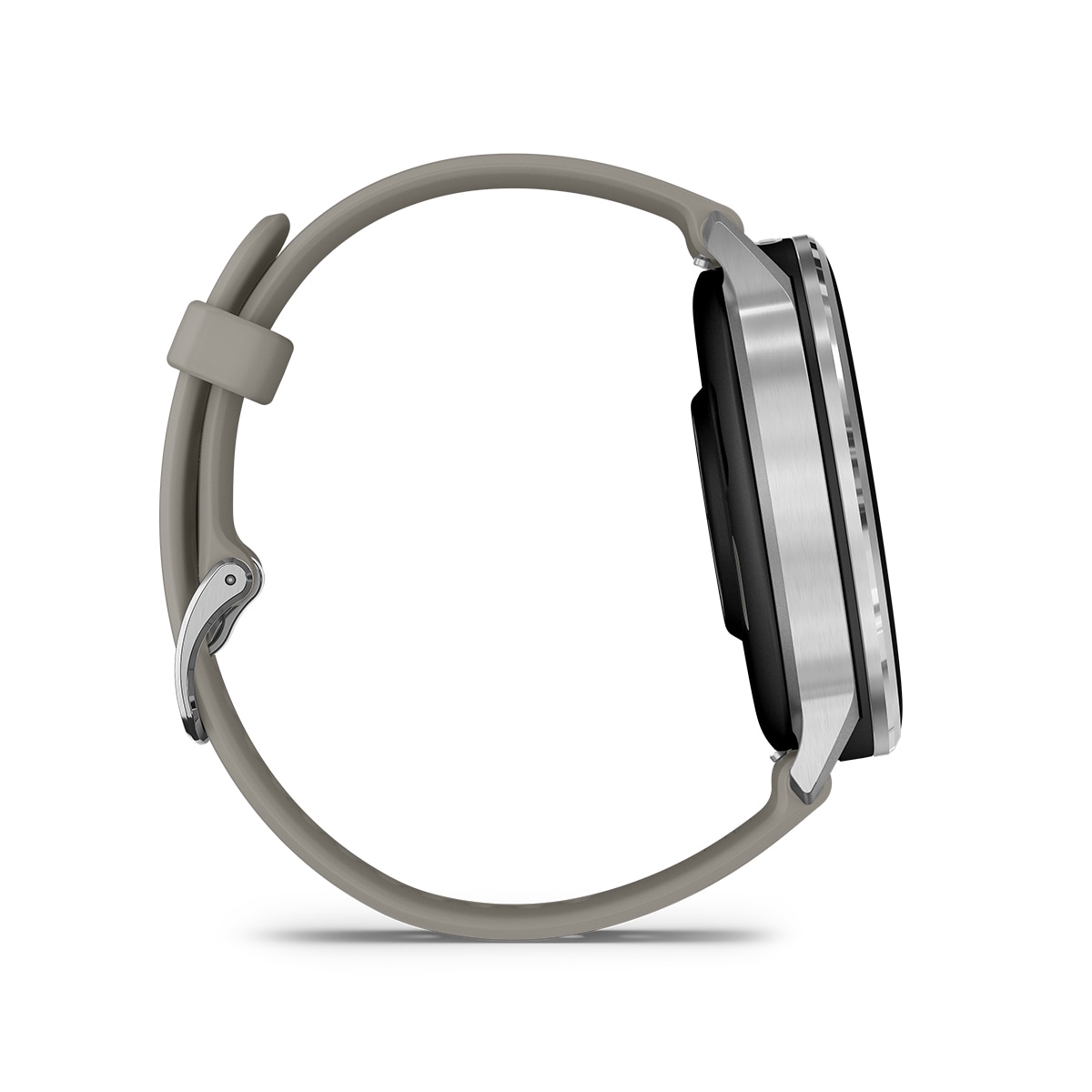 Garmin Venu 4 (45mm) Bisel plateado con correa de silicona gris Smartwatch Plateado-4