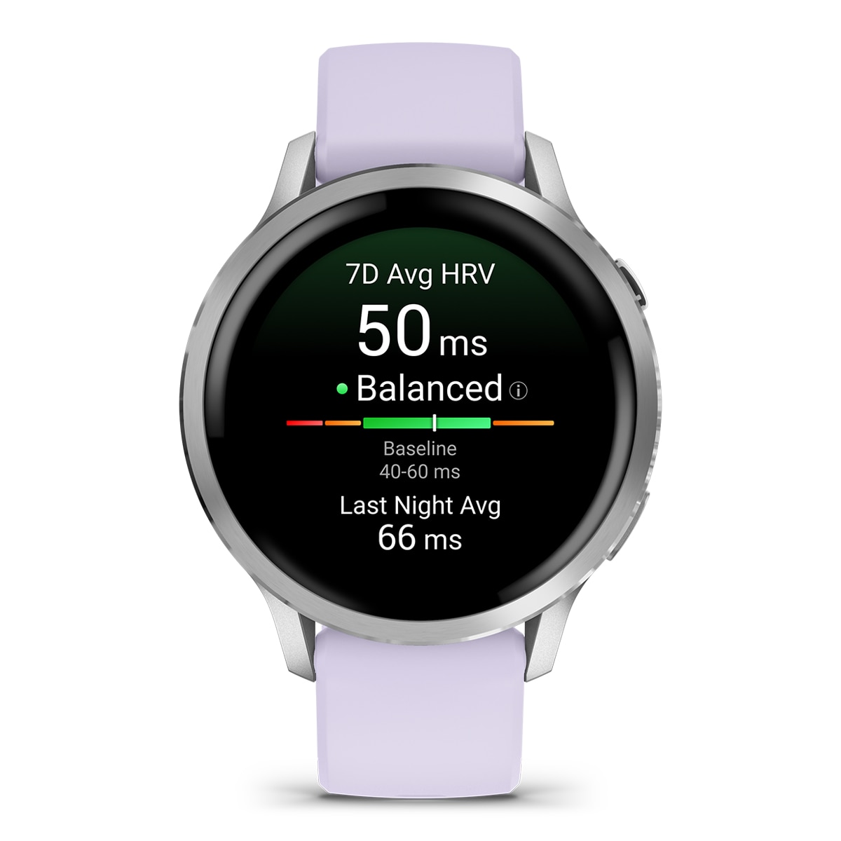 Garmin Venu 4 (41mm) Bisel plateado con correa de silicona lila Smartwatch Plateado-2