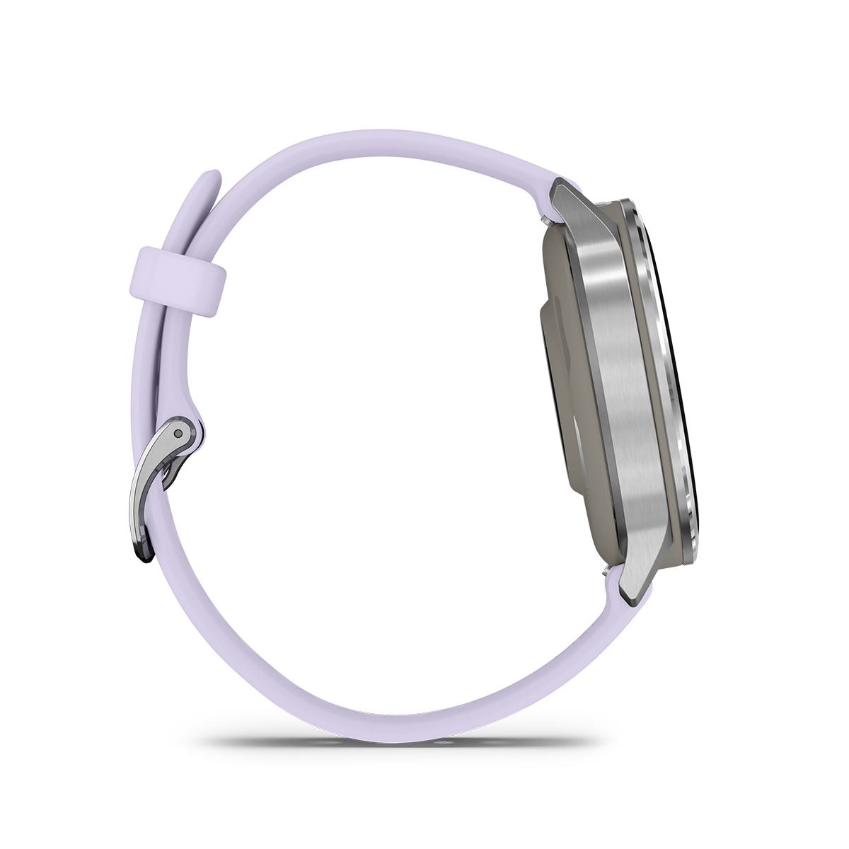 Garmin Venu 4 (41mm) Bisel plateado con correa de silicona lila Smartwatch Plateado-4