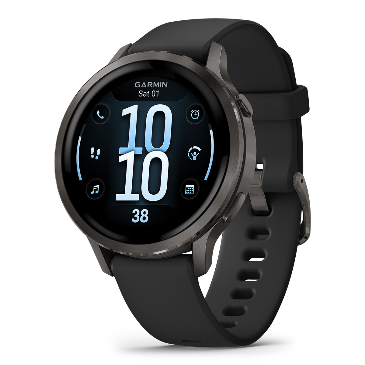 Garmin Venu 4 (41mm) Bisel negro con correa de silicona negra Smartwatch Negro-3