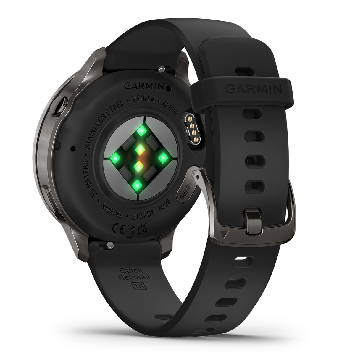 Garmin Venu 4 (41mm) Bisel negro con correa de silicona negra Smartwatch Negro-5
