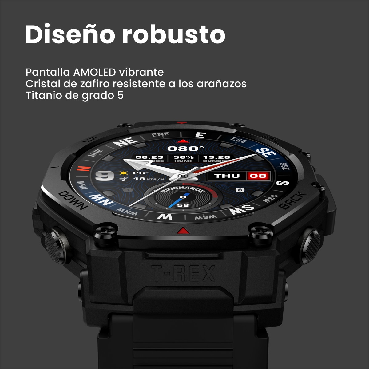 Amazfit T-Rex 3 Pro 48mm Smartwatch con modo HYROX Negro / Oro-4