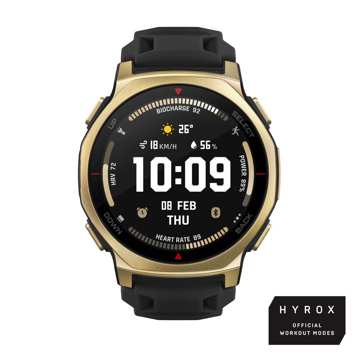 Amazfit T-Rex 3 Pro 44mm con modo HYROX Smartwatch Negro / Oro-2