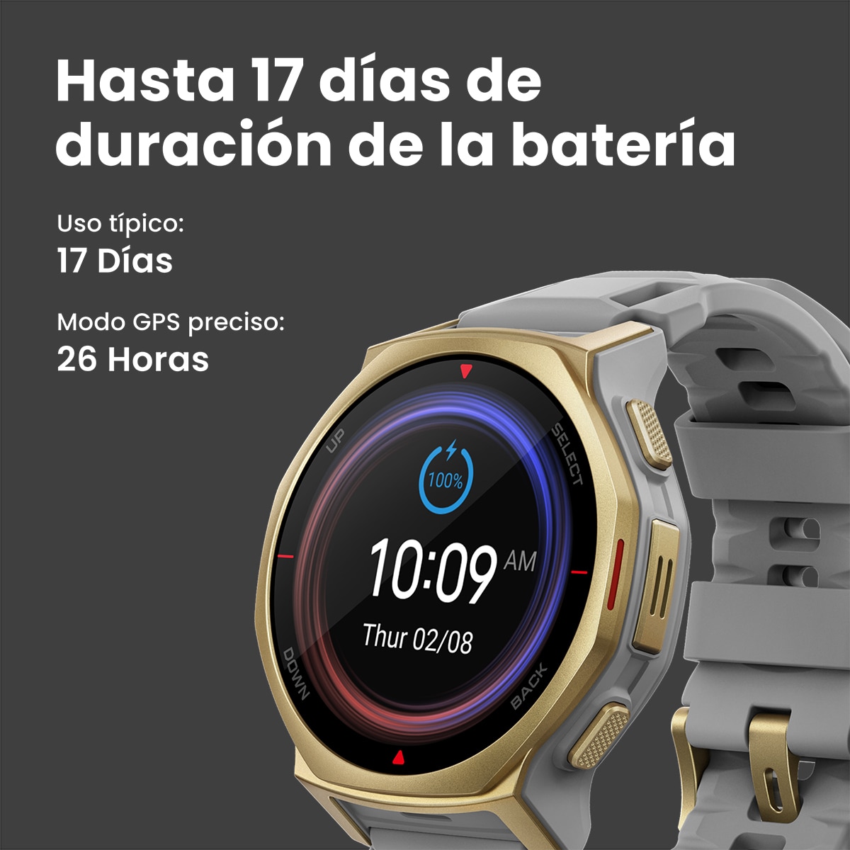 Amazfit T-Rex 3 Pro 44mm con modo HYROX Smartwatch Negro / Oro-4